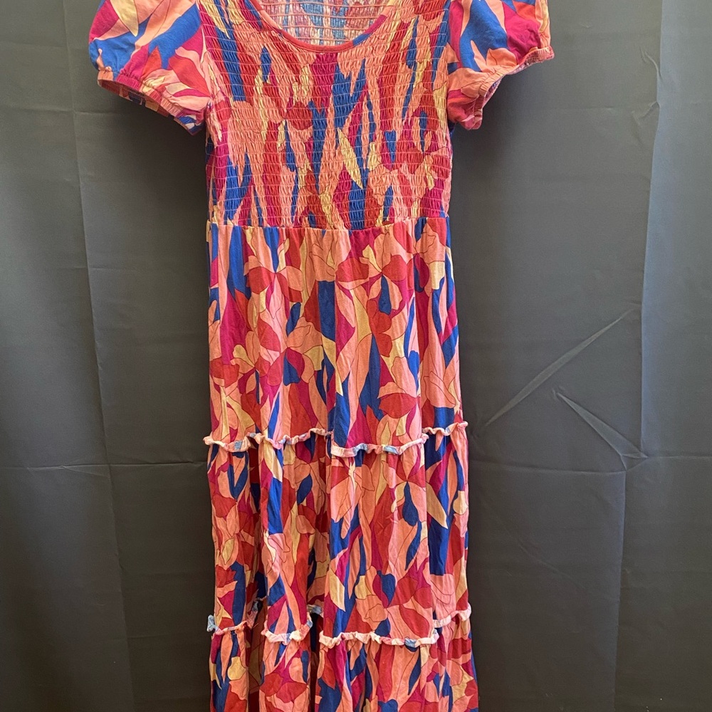 Colorful Geometric Print Maxi Dress women’s Large in great condition
